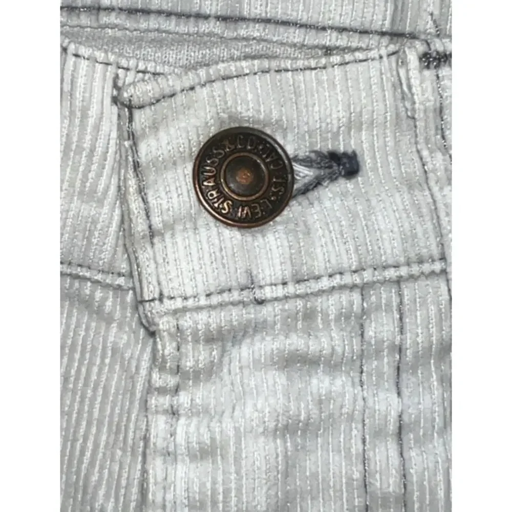 VTG Levi’s Gray Corduroy Pants White Tab High Rise Straight Leg 29x30 Women’s - Picture 3 of 6
